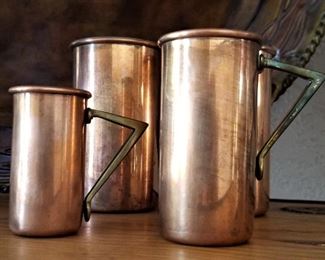 Copper cups with handles
