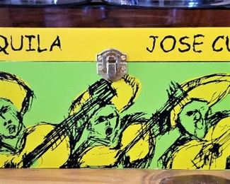 Green and yellow Tequila Jose Cuervo box