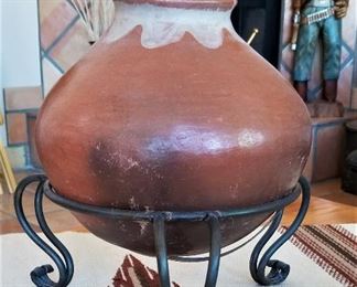 Pottery with stand