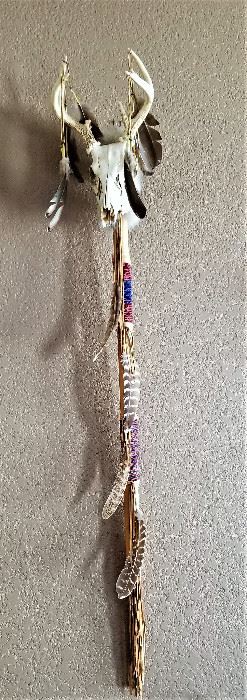 Talking stick. These talking sticks are passed around to each person in a Native American circle, signifying it is your turn to talk.