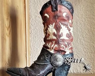 Ceramic cowboy boot