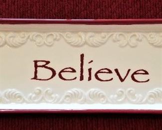 Believe dish. Great Christmas gifts