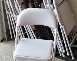 Folding chairs with and without trays