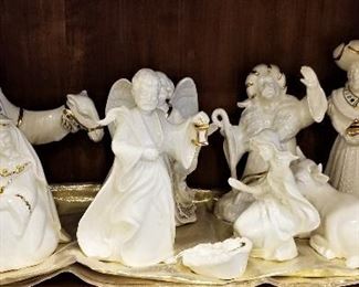 White Nativity set