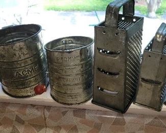 Vintage Sifters, and Graters