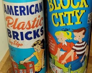 Vintage BLOCK CITY No. B 750 "The Chicagoan" All Plastic Block Construction Set; Vintage American Plastic Bricks By Elgo, Set No. #715 USA