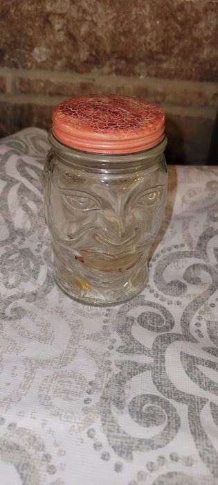 Vintage 1930's Lucky Joe Lewis Mustard Jar/Bank