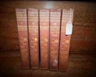 5 Volumes "Works of Rudyard Kipling" 