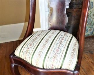 Antique Flame Mahogany Side Chair