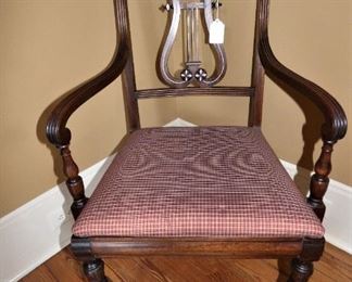 Mahogany Lyre-Splat Arm Chair