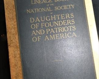3 Volumes Lineage Book of the National Society of Daughters of Founders and Patriots of America (Dated 1921-1931)