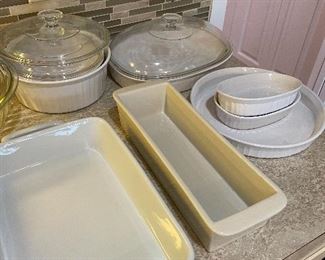 Pyrex and ceramic bakers