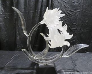 Dazzling Vintage Frabel Glass Sculpture