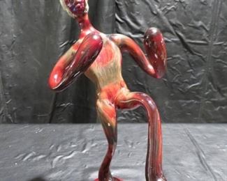 Impressive Frabel Colored Art Glass Human