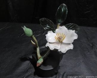 Lovely Vintage Frabel Colored Glass Sculpture