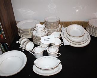 Noritake "Tulane"service for twelve, serving pieces and 12 extra dinner plates