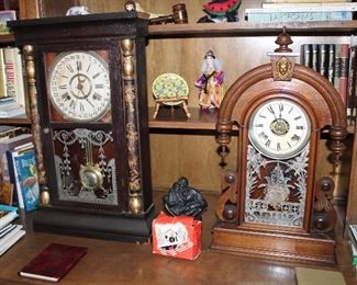 antique wall clock; Ansonia "Parisian" kitchen clock