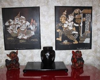 pair Thai temple rubbings