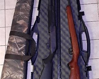 H&R 20ga pump shotgun, Interarms 22ga, Iver Johnson revolver (no cylinder)