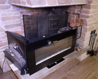 fire place insert, screen, stand alone