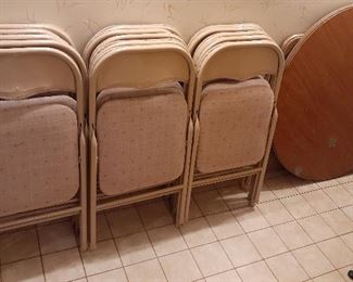 15 matching folding chairs, tables