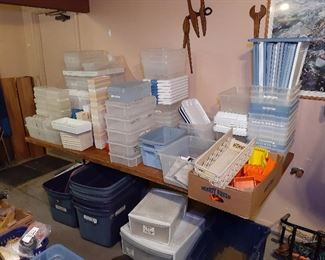 storage totes, bins