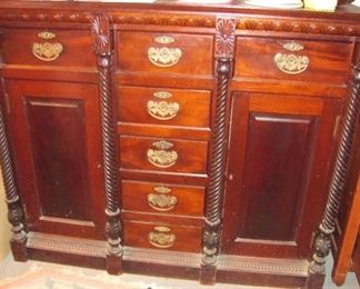 In the early to mid 1880s was made by one of the family's ancestor who was a cabinet maker. Made from wood found at Baltimore shipyards. 