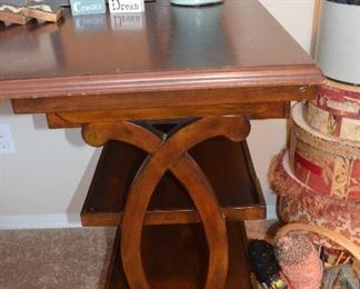 DESK AND THERE IS A DOOR ON THE SIDE THAT PULLS OUT.