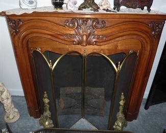 Beautiful solid wood fireplace mantle