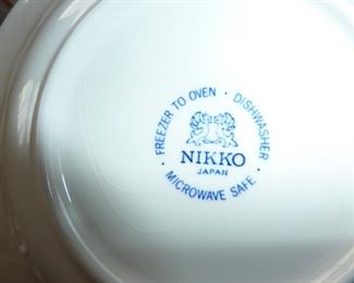 Nikko - made in Japan dinnerware