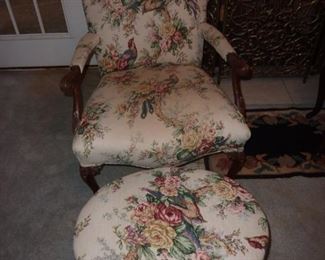 Chair with matching foot stool