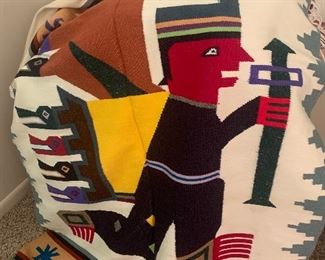 Vintage Aztec blanket 5 x 3 blanket $70