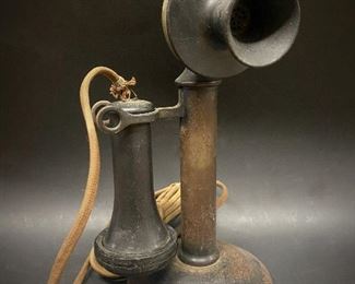 Antique Desk Set 'candlestick' telephone by Kellogg .........To register and to place bids go to https://capitolsalesservices.hibid.com/ 