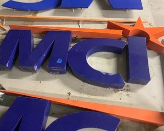 MCI enamel wall mount letters sign and logo
