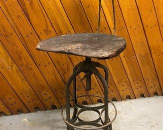 Vintage industrial telephone operator stool by Toledo 