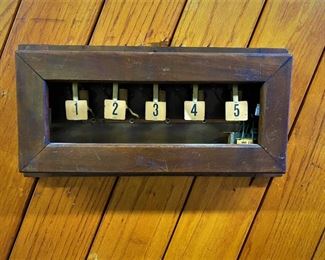 An antique gravity drop annunciator
