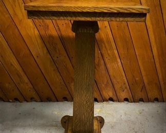 Antique Oak Empire Revival stand, circa 1900