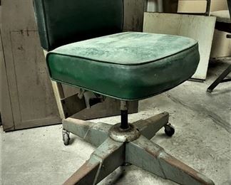 Mid century industrial swivel office chair