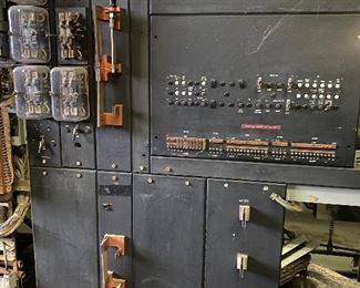 Old power panel with knife switches