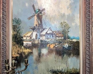 Framed  Dutch art (24" x 30") by Artist Henri Paulson