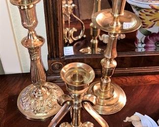 Brass candle holders