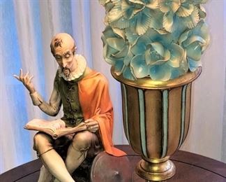 "Meditations of Don Quixote" - A spectacular hand-painted porcelain figurine from the brilliant Italian porcelain Artist Antonio Borsato. 