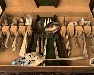 68 pieces of Rogers silverplate dinnerware (incomplete set)