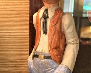 Carved cowboy 