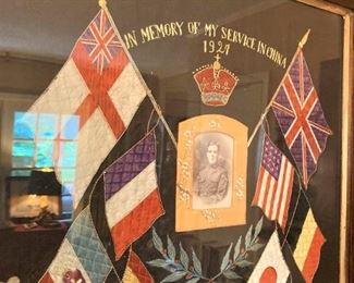 Framed service memorial - China - 1927
