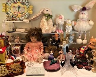 Bunnies, bears, angels, and dolls
