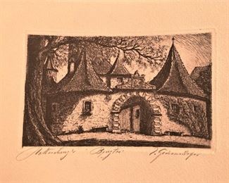 Etching by Ernst Geissendorfer