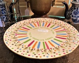 Birthday cake plate
