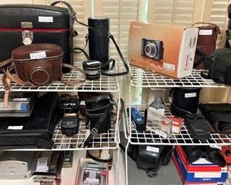 Many old cameras