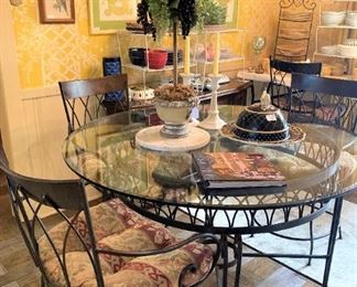 Glass top table and 4 chairs